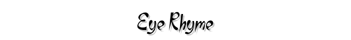 Eye Rhyme font